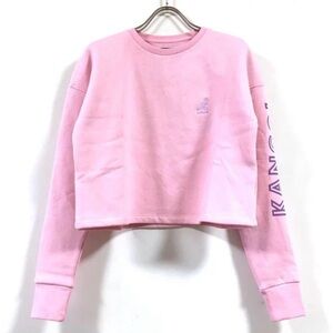 Kangol pink cropped crewneck sweater